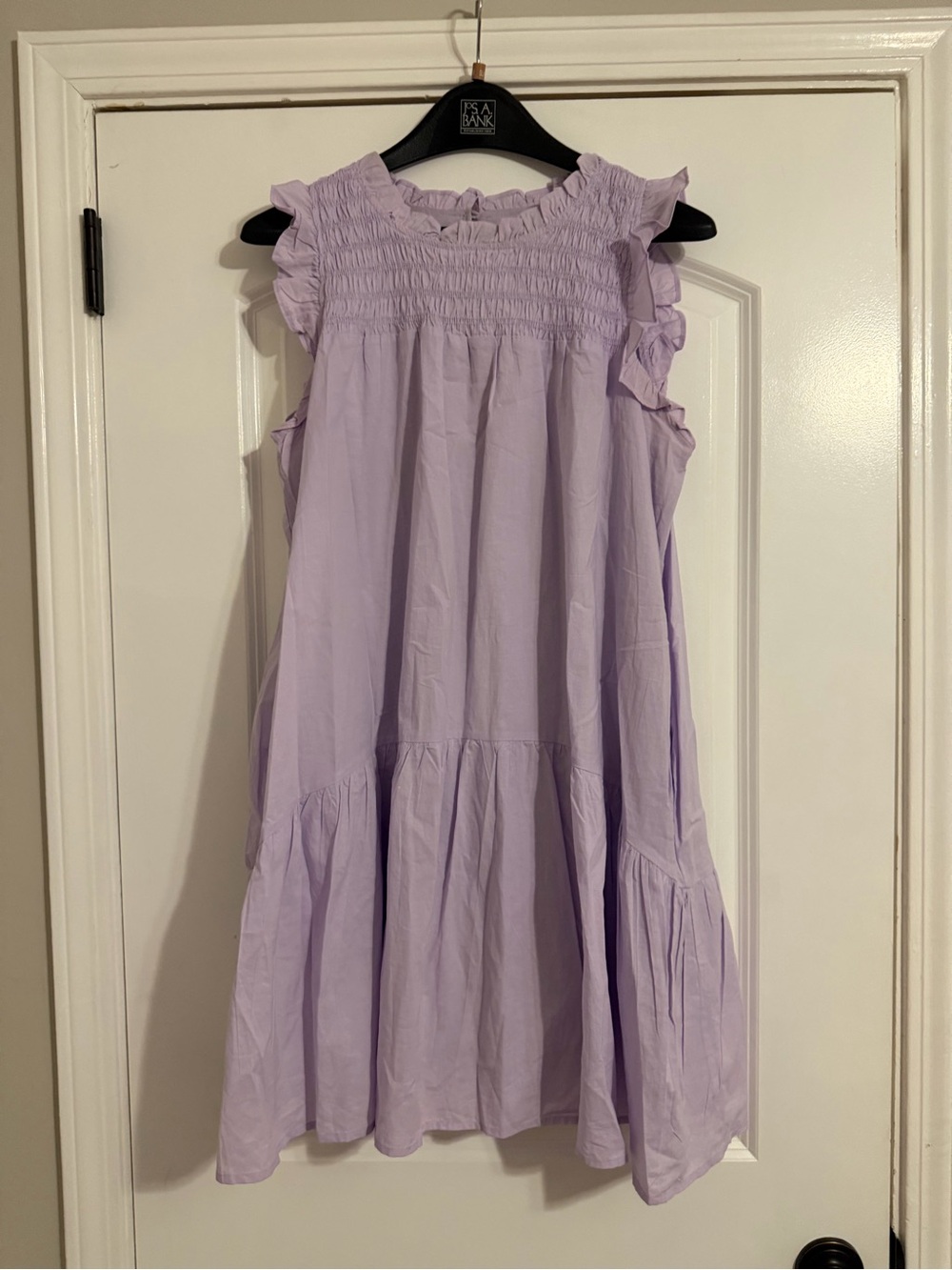 Smocked Ruffle Lavender Midi Dress